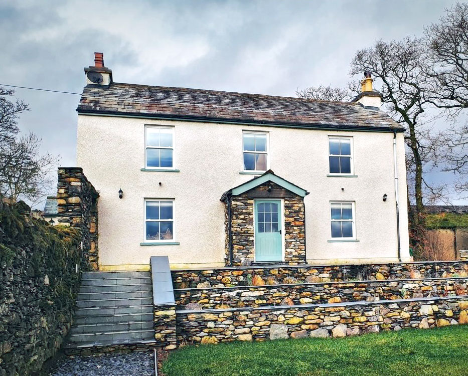 Cumbrian farmhouse with new porch